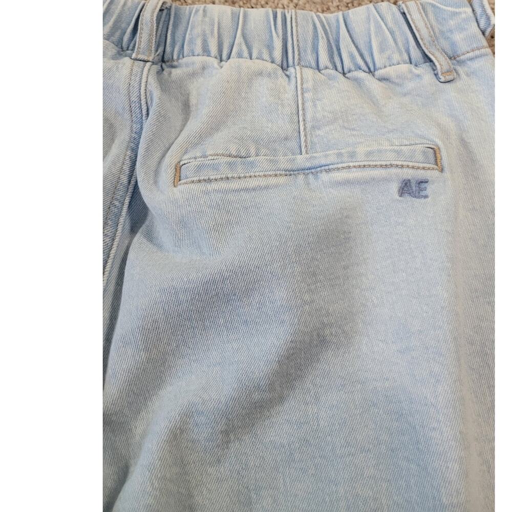 American Eagle Strigid Wide Leg Trouser Jeans High Waist Light Aglow 4 - Picture 9 of 16